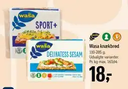 Føtex Wasa knækbrød, DKK 18 tilbud