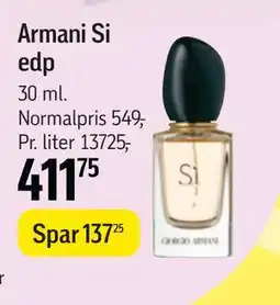 Føtex Armani Si edp, DKK 411.75 tilbud