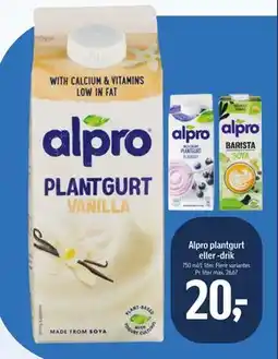 Føtex Alpro plantgurt eller -drik, DKK 20 tilbud