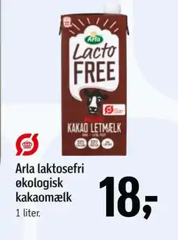 Føtex Arla laktosefri økologisk kakaomælk, DKK 18 tilbud
