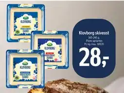 Føtex Klovborg skiveost, DKK 28 tilbud