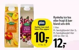 Føtex Rynkeby ice tea eller frugt & bær bland selv drik, DKK 12, App-pris tilbud