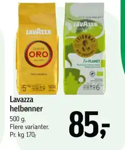 Føtex Lavazza helbønner, DKK 85 tilbud