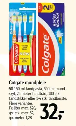 Føtex Colgate mundpleje, DKK 32 tilbud