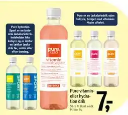 Føtex Pure vitamin- eller hydration drik, DKK 7 tilbud