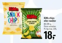 Føtex KiMs chips eller nødder, DKK 18 tilbud