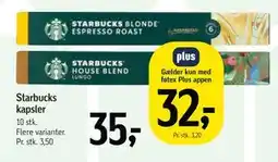 Føtex Starbucks kapsler, DKK 35, App-pris tilbud