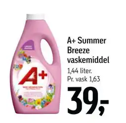 Føtex A+ Summer Breeze vaskemiddel, DKK 39 tilbud