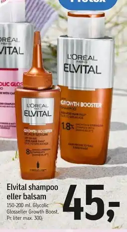 Føtex Elvital shampoo eller balsam, DKK 45 tilbud