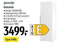 Føtex Køleskab, DKK 3499 tilbud