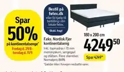 Føtex Nordisk Fjer kontinentalseng, DKK 4249.5 tilbud
