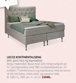 Daells Bolighus LECCE KONTINENTALSENG, DKK 11549 tilbud