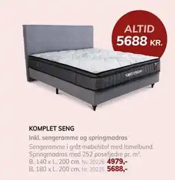 Daells Bolighus KOMPLET SENG tilbud
