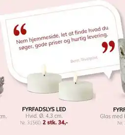 Daells Bolighus FYRFADSLYS LED, DKK 34 tilbud