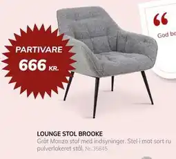 Daells Bolighus LOUNGE STOL BROOKE, DKK 666 tilbud