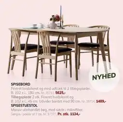 Daells Bolighus SPISEBORD, DKK 5625 tilbud