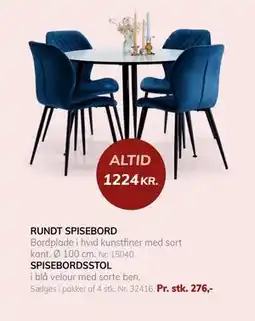 Daells Bolighus RUNDT SPISEBORD, DKK 1224 tilbud