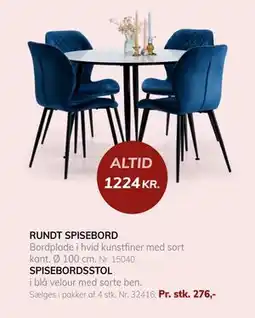 Daells Bolighus SPISEBORDSSTOL, DKK 276 tilbud