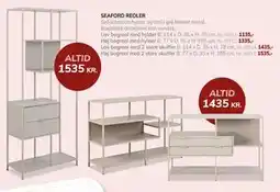 Daells Bolighus Høj bogreol med 2 store skuffer, DKK 1535 tilbud