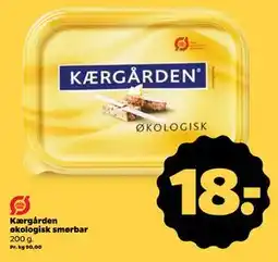 Netto Kærgården økologisk smørbar, DKK 18 tilbud