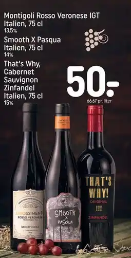 REMA 1000 Montigoli Rosso Veronese IGT Italien, 75 cl, DKK 50 tilbud