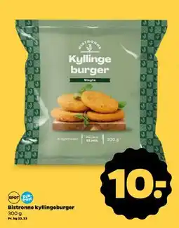 Netto Bistronne kyllingeburger, DKK 10 tilbud
