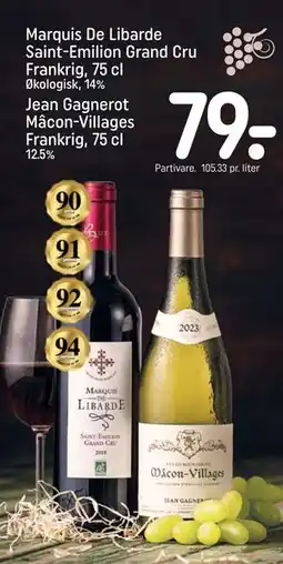 REMA 1000 Jean Gagnerot Mâcon-Villages Frankrig, 75 cl, DKK 79 tilbud