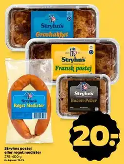 Netto Stryhns postej eller røget medister, DKK 20 tilbud