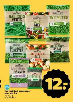 Netto Harvest Best grøntsager eller stir fry, DKK 12 tilbud