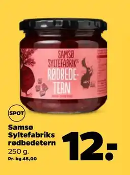 Netto Samsø Syltefabriks rødbedetern, DKK 12 tilbud