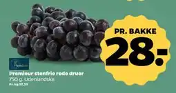 Netto Premieur stenfrie røde druer, DKK 28 tilbud