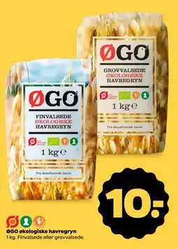 Netto ØGO økologiske havregryn, DKK 10 tilbud