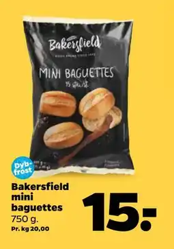 Netto Bakersfield mini baguettes, DKK 15 tilbud