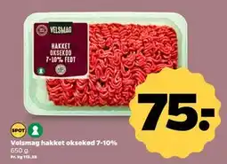 Netto Velsmag hakket oksekød 7-10%, DKK 75 tilbud
