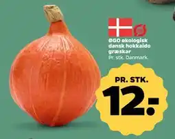 Netto ØGO økologisk dansk hokkaido græskar, DKK 12 tilbud