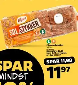 Netto Pågen solstykker, DKK 11.97 tilbud