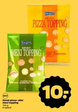 Netto Revet pizza- eller mexi topping, DKK 10 tilbud
