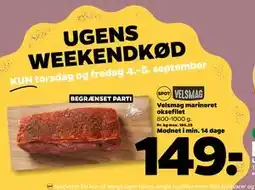 Netto Velsmag marineret oksefilet, DKK 149 tilbud