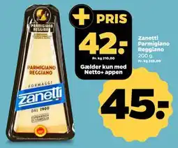 Netto Zanetti Parmigiano Reggiano, DKK 45, App-pris tilbud