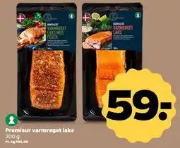 Netto Premieur varmrøget laks, DKK 59 tilbud