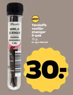 Netto Tørsleffs vaniljestænger 5-pak, DKK 30 tilbud