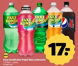 Netto Faxe Kondi eller Pepsi Max sodavand, DKK 17 tilbud