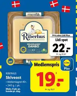 Lidl Skiveost, App-pris tilbud