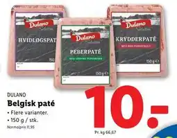 Lidl Belgisk paté, DKK 10 tilbud