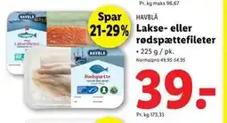 Lidl Lakse- eller rødspættefileter, DKK 39 tilbud
