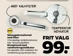 Netto Brusehoved med vandforbrugsindikator, DKK 99 tilbud