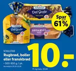 Lidl Rugbrød, boller eller franskbrød, App-pris tilbud