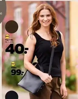 Netto Top i rib, DKK 40 tilbud