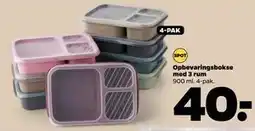 Netto Opbevaringsbokse med 3 rum, DKK 40 tilbud