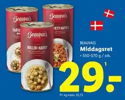 Lidl Middagsret, DKK 29 tilbud